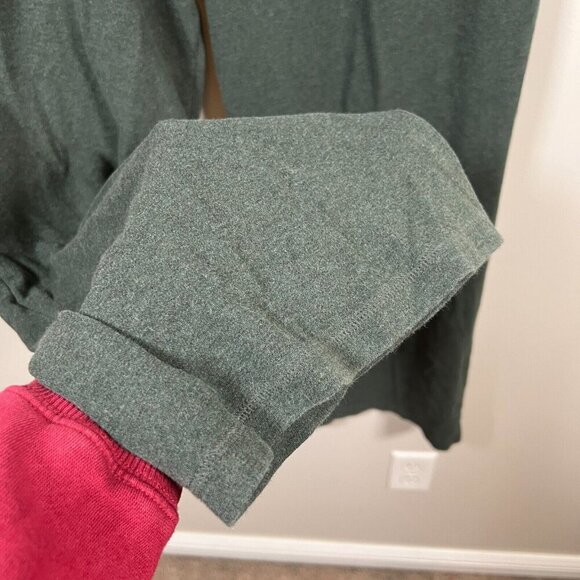 L.L. Bean Organic Cotton Pajama Pants Size XXL Green Lounge Drawstring Comfy - Picture 7 of 9
